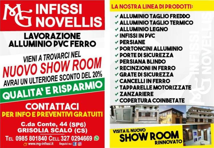 MG Infissi - Grisolia (CS) - di Novellis Ernesto - Lavorazione in Alluminio, PVC, Ferro