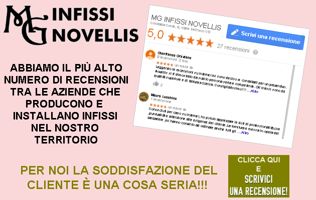 MG Infissi - Grisolia (CS) - di Novellis Ernesto - Lavorazione in Alluminio, PVC, Ferro